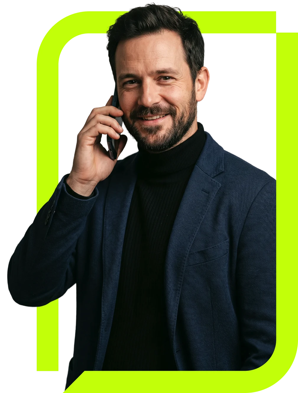 Mann telefoniert